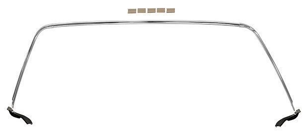 1970 - 1981 Camaro Front Windshield Chrome Trim Moldings Kit with