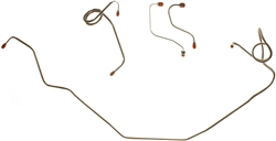 Stainless Front Brake Line Kit Master Cylinder to Front Wheels Compatible With 1971-1980 Camaro and Firebird 