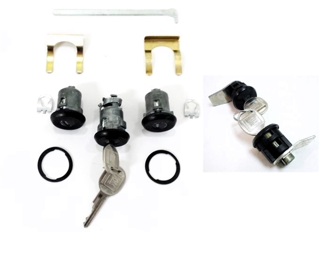 1979-1981 Camaro Ignition, Door & Trunk Lock Set W/ GM Keys – Medium Doors