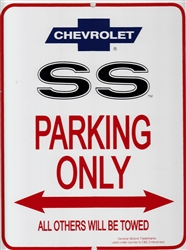 Camaro Sign, Metal "SS PARKING ONLY ALL OTHERS WILL BE TOWED" with ...